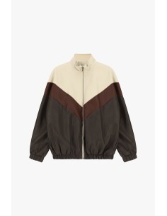 Blusão bomber com padrão chevron e fecho frontal Dixie 2