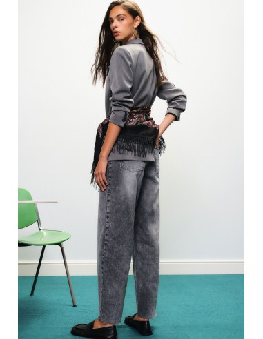 Jeans de perna larga com lavagem de efeito vintage Dixie