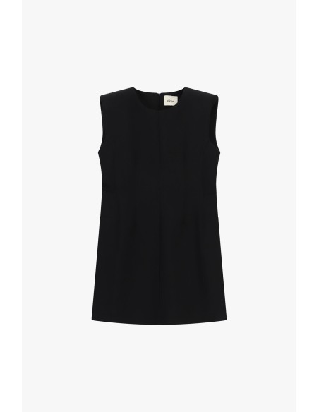 Vestido curto sem mangas com fecho-éclair nas costas Dixie
