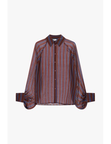 Camisa às riscas com mangas largas e punhos Dixie