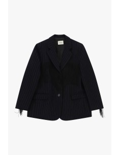 Blazer riscado com franjas aplicadas Dixie