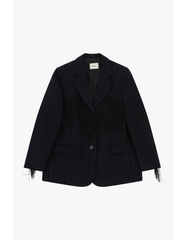 Blazer riscado com franjas aplicadas Dixie