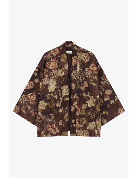 Casaco curto com padrão floral e bolsos Dixie