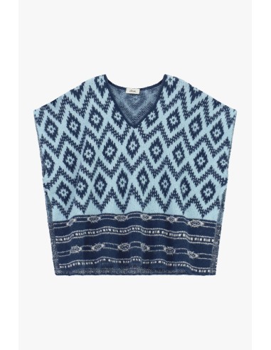 Camisola de Jacquard Sem Mangas com Decote em V Dixie