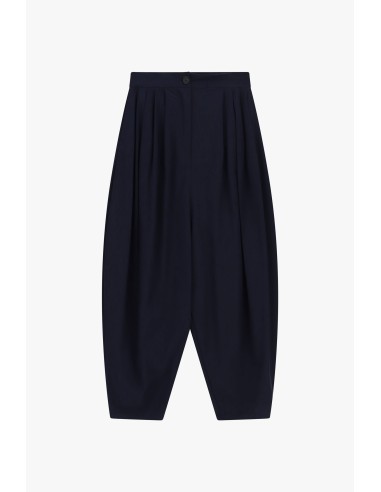 Calças Palazzo Cropped com Pregas Frontais Dixie