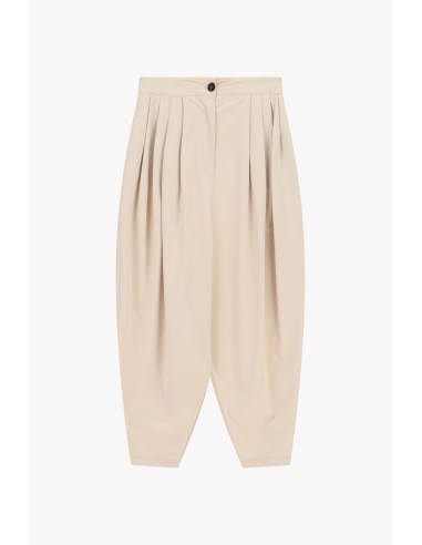 Calças Palazzo Cropped com Pregas Frontais Dixie