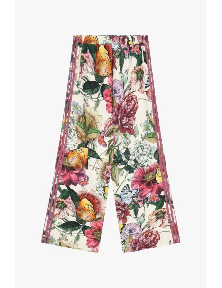 Calças Palazzo com Padrão Floral e Cintura Elástica Dixie