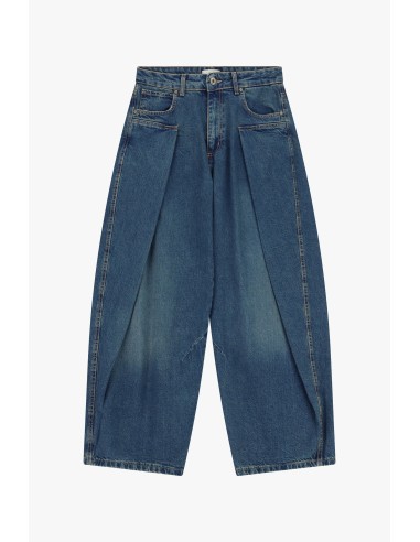 Jeans de corte balloon com pregas frontais Dixie