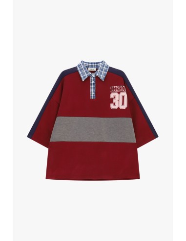 T-shirt de mangas largas com gola quadrada Dixie