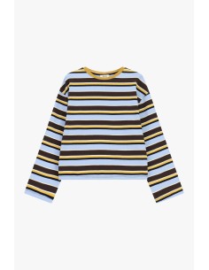 Camisola de Manga Comprida às Riscas com Gola Redonda Dixie 2