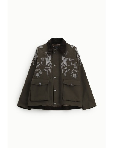 Parkas com bordado floral e bolsos de chapa Dixie