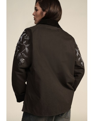 Parkas com bordado floral e bolsos aplicados Dixie