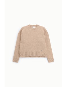 Camisola de gola redonda regular com punhos canelados Please 2