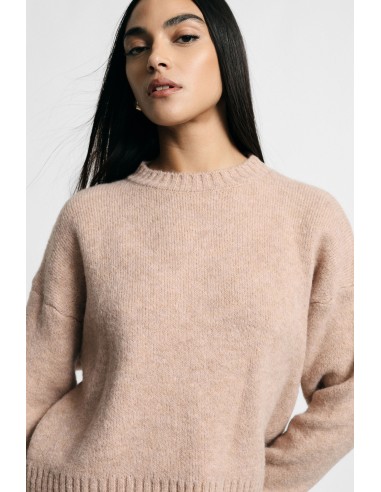 Camisola de gola redonda regular com punhos canelados Please