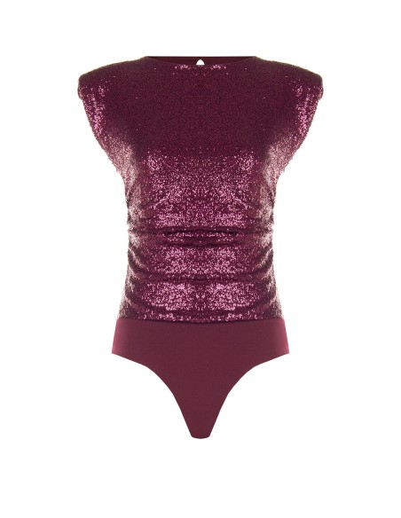 Body coberto de lantejoulas com alças Rinascimento