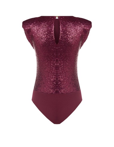 Body coberto de lantejoulas com alças Rinascimento