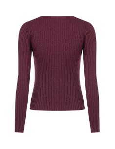 Camisola Justa com Nervuras Largas e Lurex Rinascimento 2