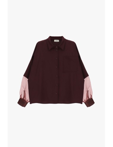 Camisa oversized com mangas transparentes e bolso Dixie