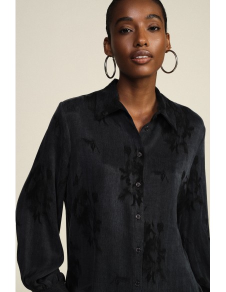 Camisa Dixie com padrão floral e mangas compridas
