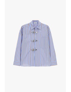 Camisa às riscas com fecho metálico e bolso Dixie 2