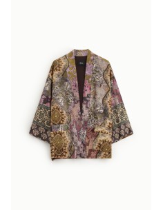 Casaco comprido oversized com padrão geométrico estampado Dixie 2