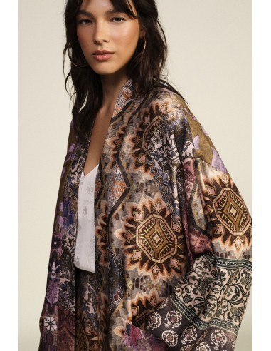 Sobretudo Duster Oversize com Estampado Geométrico Dixie