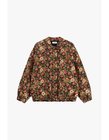 Bomber com estampado floral e fundo elástico Dixie