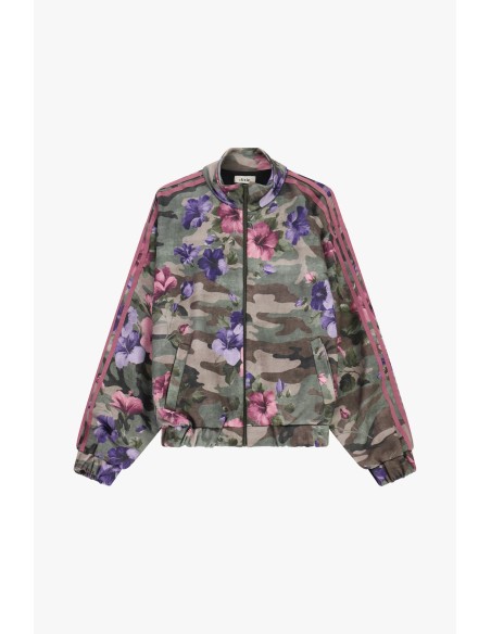 Bomber com estampado floral e detalhes às riscas Dixie