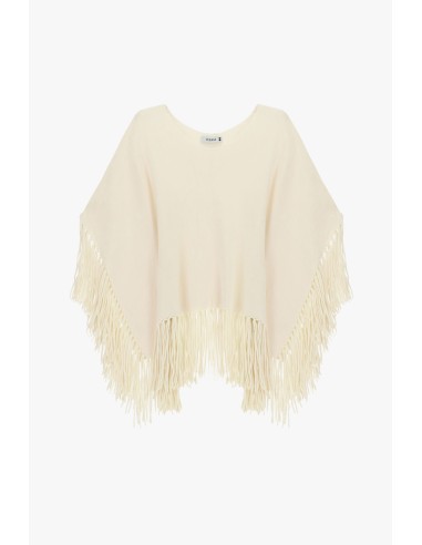 Poncho com franjas nas mangas e na parte inferior Please
