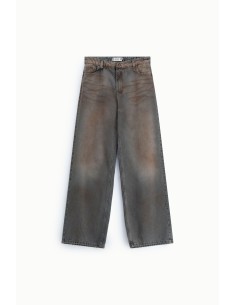 Jeans Palazzo de Perna Direita com Efeito Desbotado Please 2