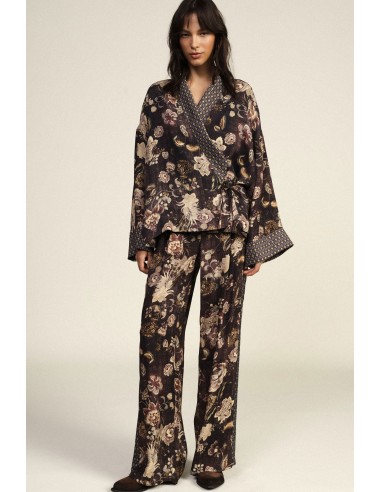 Calças Palazzo de Perna Larga com Estampado Floral Dixie