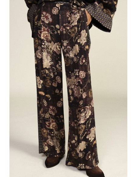Calças Palazzo de Perna Larga com Estampado Floral Dixie