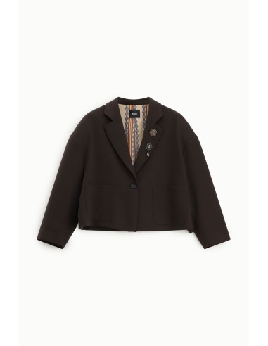 Blazer curto com botões decorativos e bolsos frontais Dixie