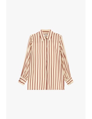 Camisa às riscas verticais com punhos abotoados Dixie