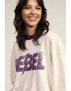 Sweatshirt de gola redonda com estampado gráfico Rebel Dixie