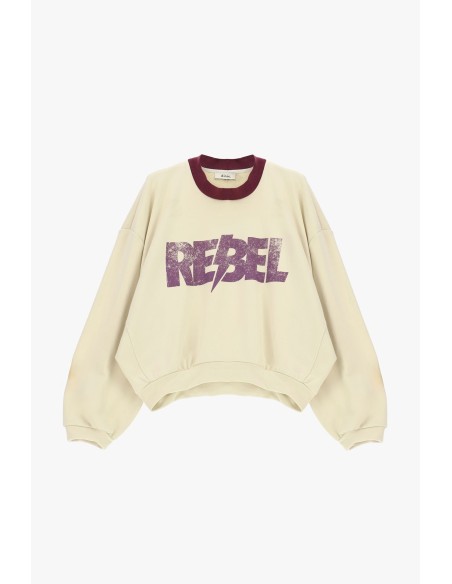 Sweatshirt de gola redonda com estampado gráfico Rebel Dixie