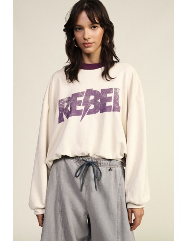 Sweatshirt de gola redonda com estampado gráfico Rebel Dixie