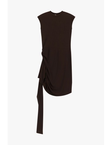 Vestido curto com detalhe drapeado lateral Dixie