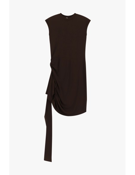 Vestido curto com detalhe drapeado lateral Dixie