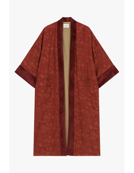 Casaco Duster Jacquard com Mangas Amplas Dixie