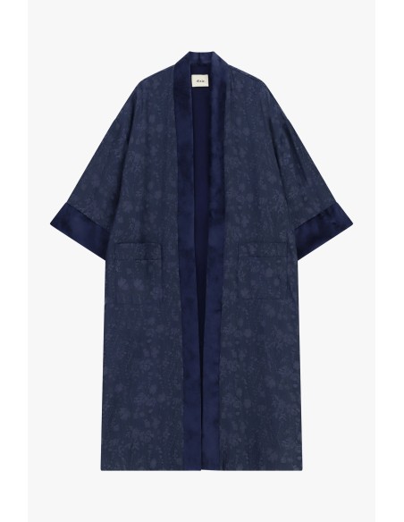 Casaco Duster Jacquard com Mangas Amplas Dixie