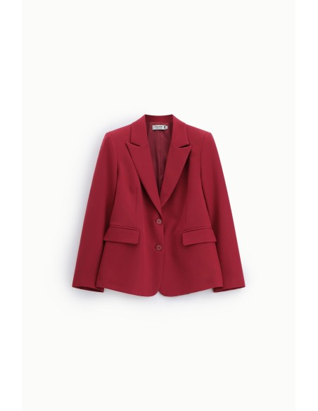 Blazer com lapelas de bico e bolsos com aba, por favor