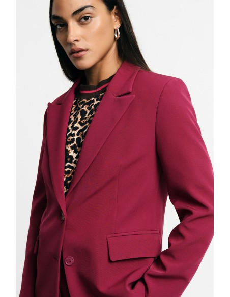 Blazer com lapela de bico e bolsos com pala Please