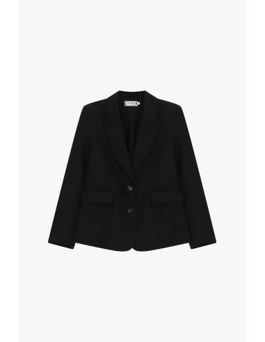 Blazer com lapelas de bico e bolsos com aba Por favor