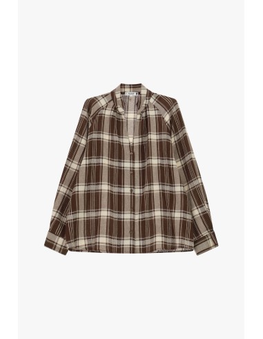 Camisa aos quadrados com mangas compridas e gola clássica Please