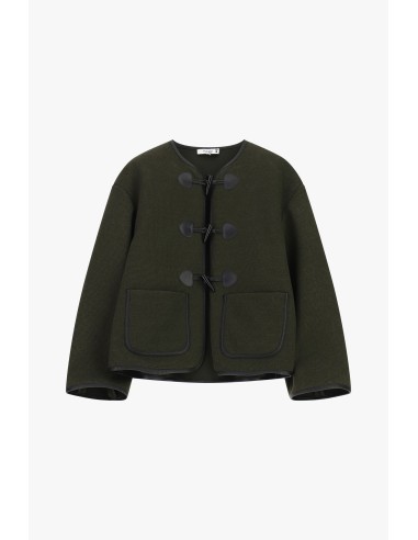 Casaco-camisa com bolsos frontais e fecho de toggle, por favor
