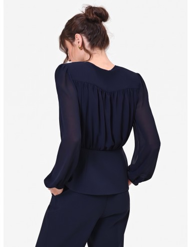 Camisa Studio em Georgette Semitransparente Rinascimento