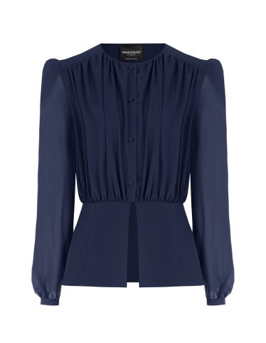 Camisa Studio em Georgette Semitransparente Rinascimento