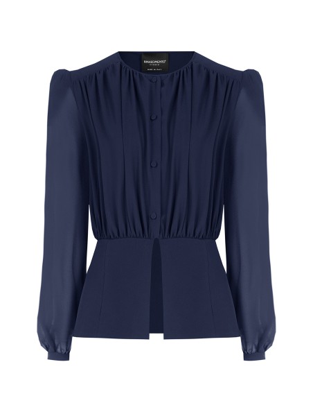 Camisa Studio em Georgette Semitransparente Rinascimento