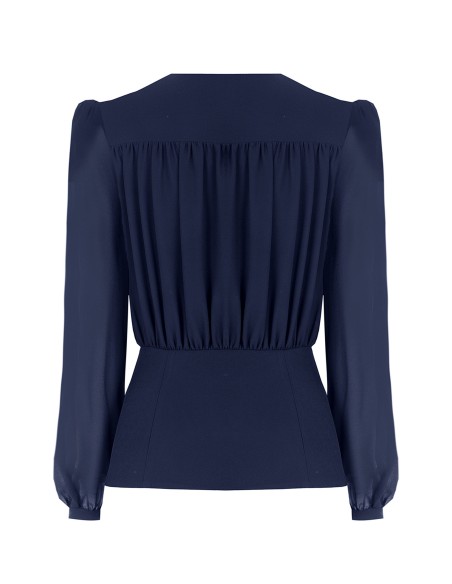 Camisa Studio em Georgette Semitransparente Rinascimento